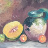 Pitcher and melon painting