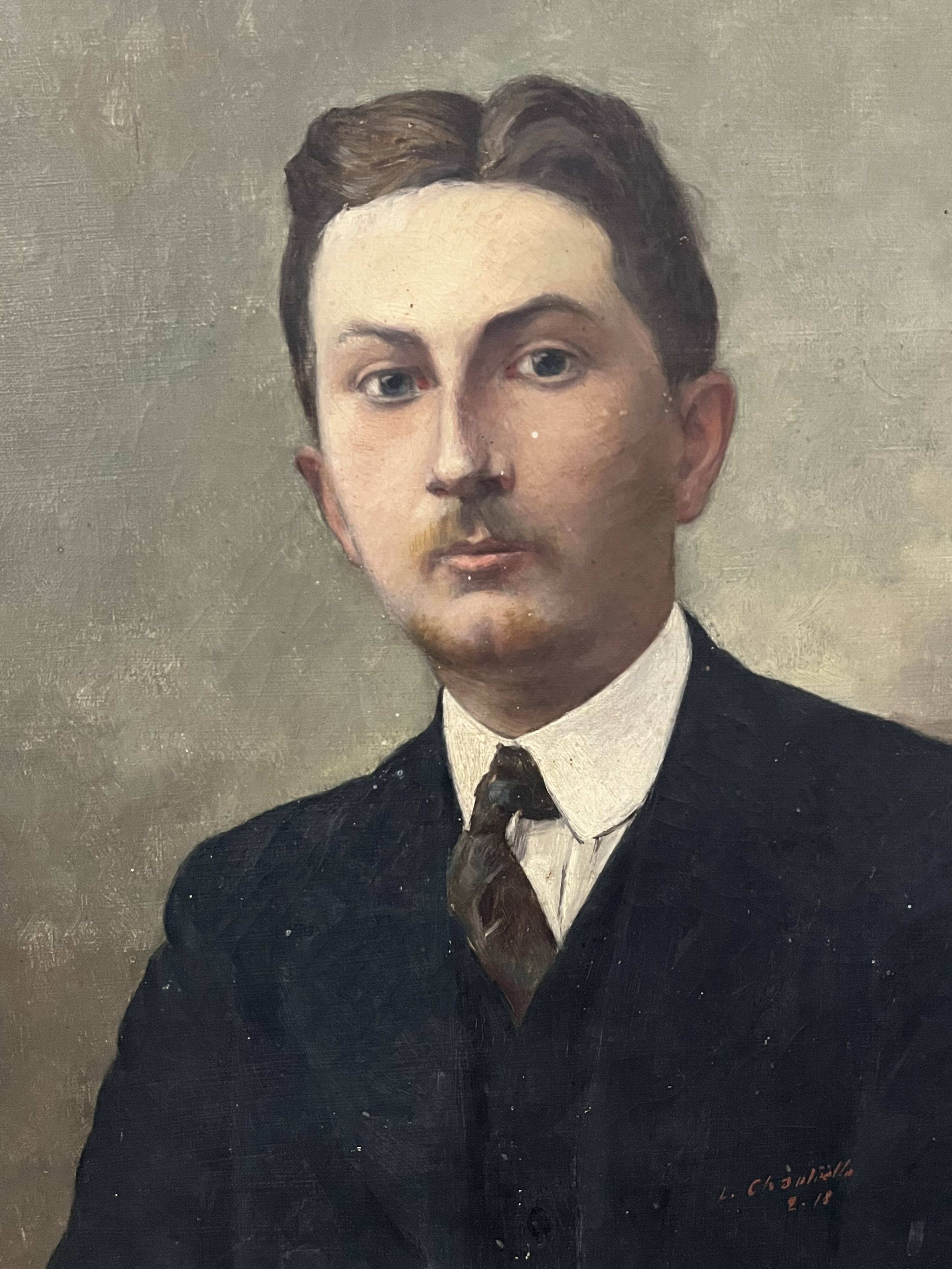 Oil on canvas, portrait of a man.