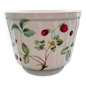 Cache pot anglais décor fraises