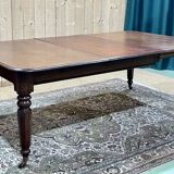 Victorian mahogany table with 2 extensions - 19th century work - Crank system