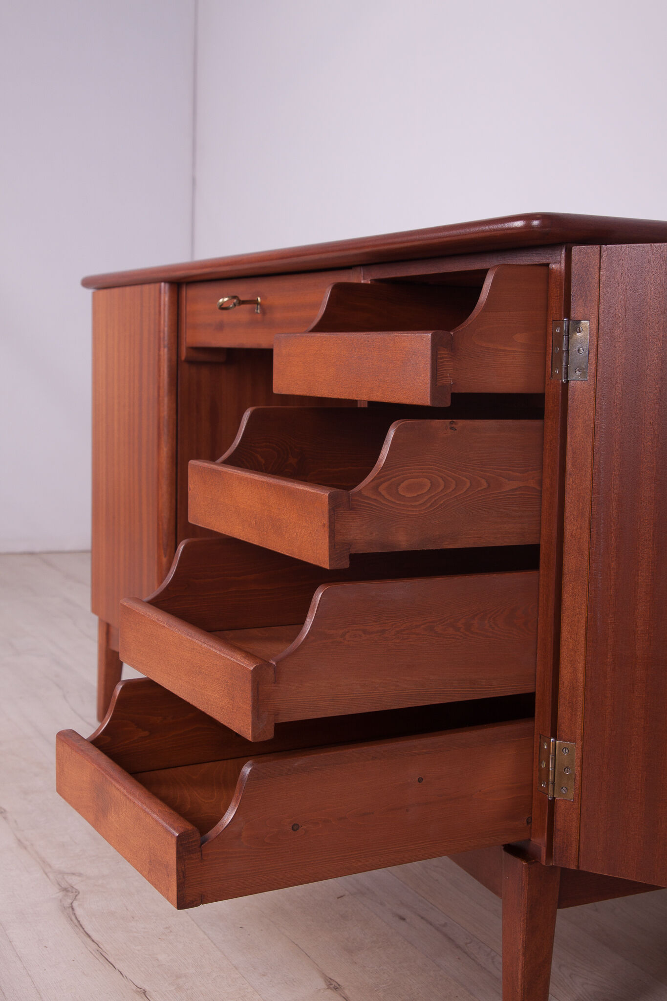 Art Deco Freestanding Teak Desk, 1960s