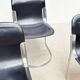 Set of six Willy Rizzo dining chairs in black leather