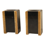 Art deco marble bookends