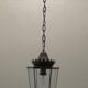 Suspension en verre et bronze vintage des années 1950