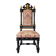 Historicist chair in ebonised and gilded wood
