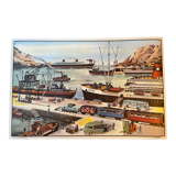Ogé Hachette poster "the port and the construction of the house"