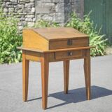 Vintage wooden writing desk, vintage wooden desk, desk secretary, wooden furniture, decoration