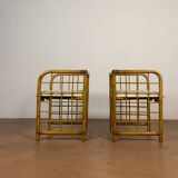 Rattan armchairs