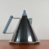 Postmodern German stainless steel kettle by Fissler, 1980s.