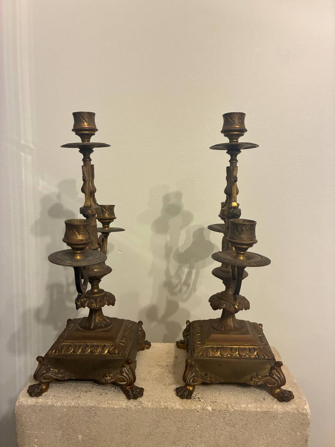 Pair of candelabra, 19th century candlesticks