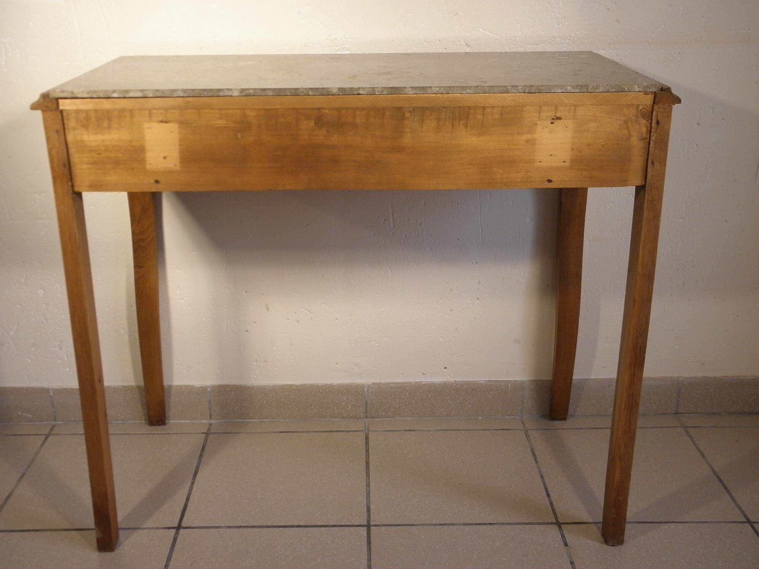 Console, desserte bois et marbre art deco - annees 30