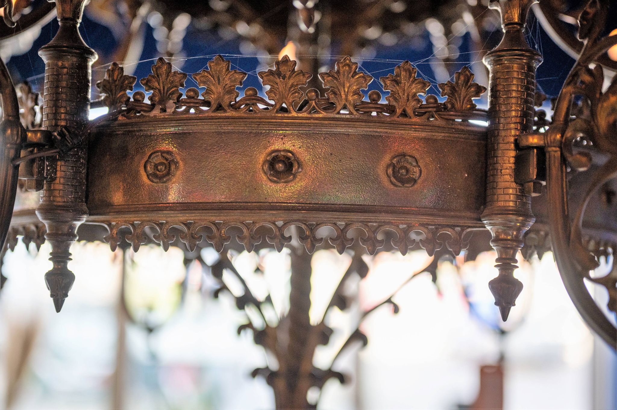Large Antique Metal Chandelier