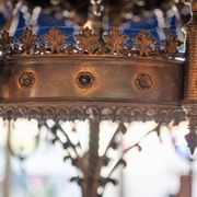 Large Antique Metal Chandelier