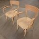 Paire de fauteuil en hêtre et bois courbés