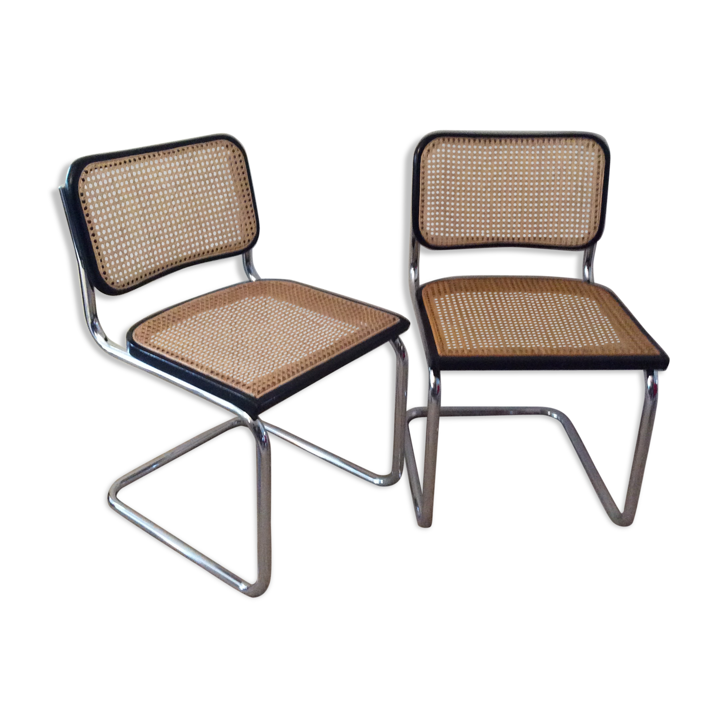 Pair of chairs Marcel Breuer Cesca B32