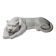 Large elongated panther in crackled earthenware, vintage 1960s-1980s.