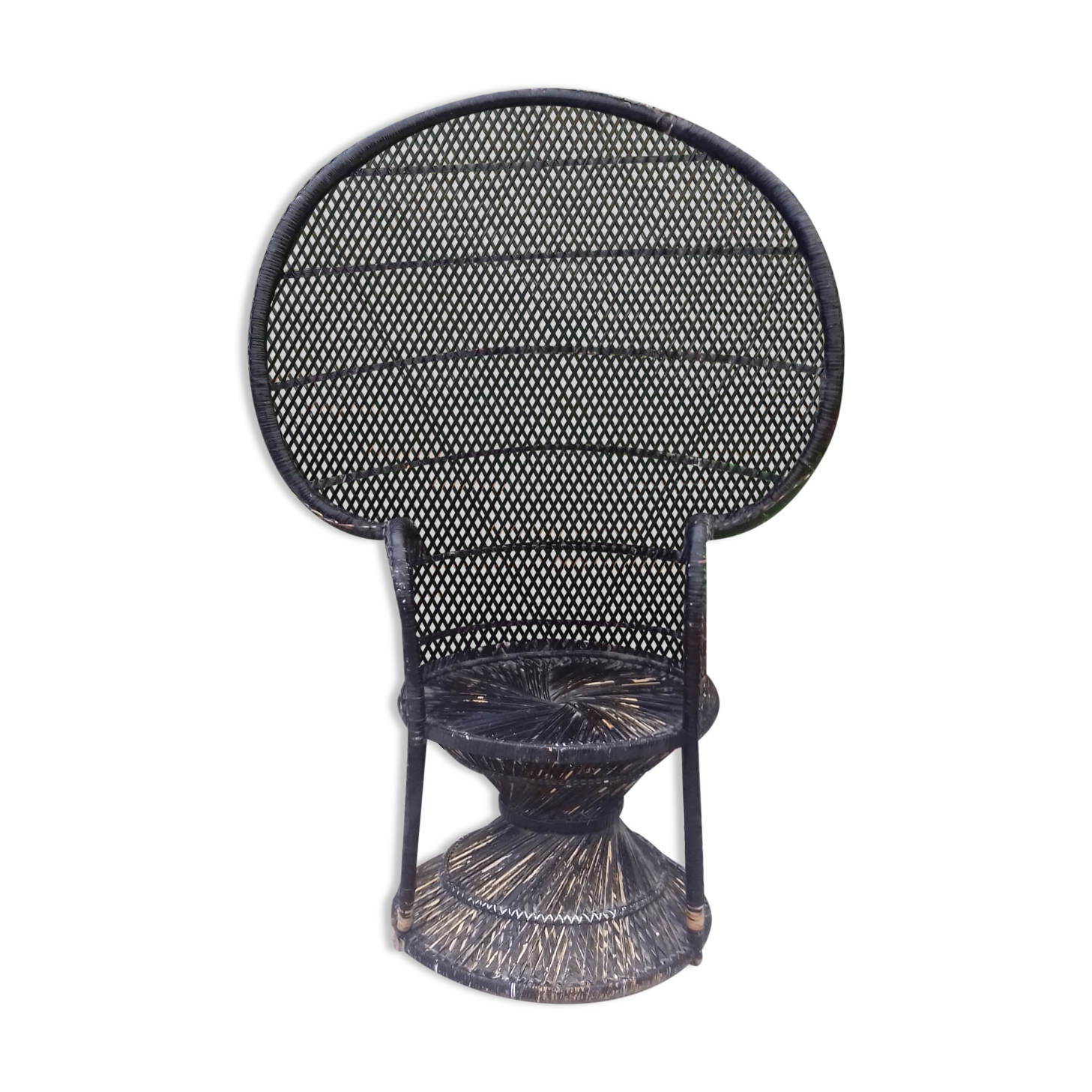 Armchair emmanuel in vintage wicker