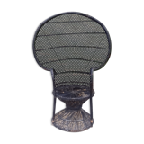 Armchair emmanuel in vintage wicker