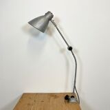 Lampe grise d’atelier industriel, années 1960