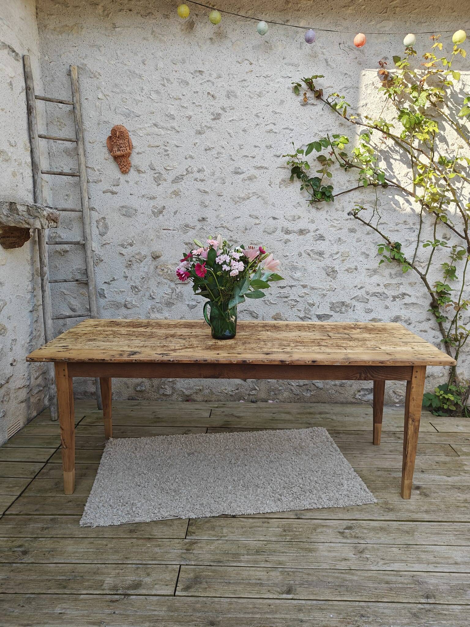 Restored old farmhouse table