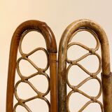 Pair of low chairs in Bonacina rattan
