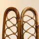 Paire de chaises basses en rotin Bonacina