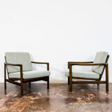 Pair of Restored Green B-7522 armchairs by Zenon Bączyk, 1960’s