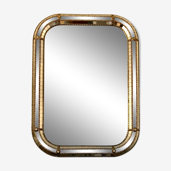 Venetian style brass mirror 1970 59x80cm