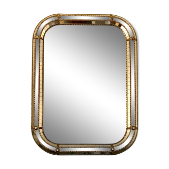 Venetian style brass mirror 1970 59x80cm