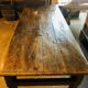 Grande table de campagne en bois cérisier années fin 1800