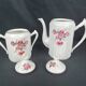 Art Deco, Porcelain jug and sugar bowl with flower decoration circa 1930