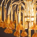 Lustre à fleurs en verre de Murano orange de Marilyn Monroe, années 1970