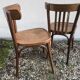 Pair of curved wooden bistro chairs