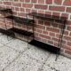 Black metal string shelf vintage 1960