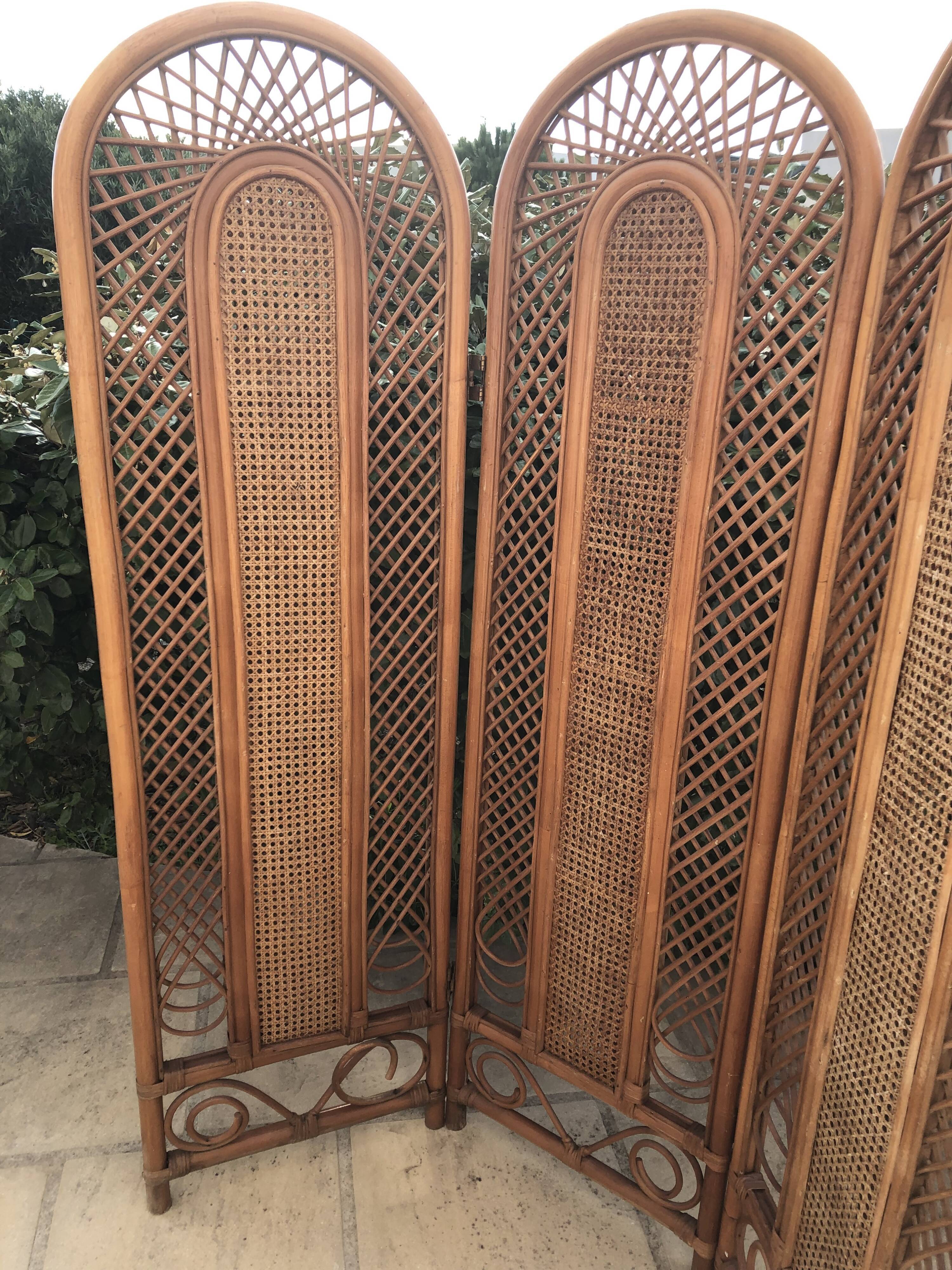 Rattan screen, bamboo and canning