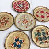 Lot de 6 sous-verres style vénitien