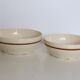 pair of salad bowls, French earthenware, bistro