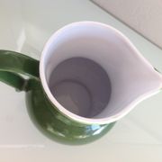 Pitcher ball in glazed green ceramic vintage 60s-70s