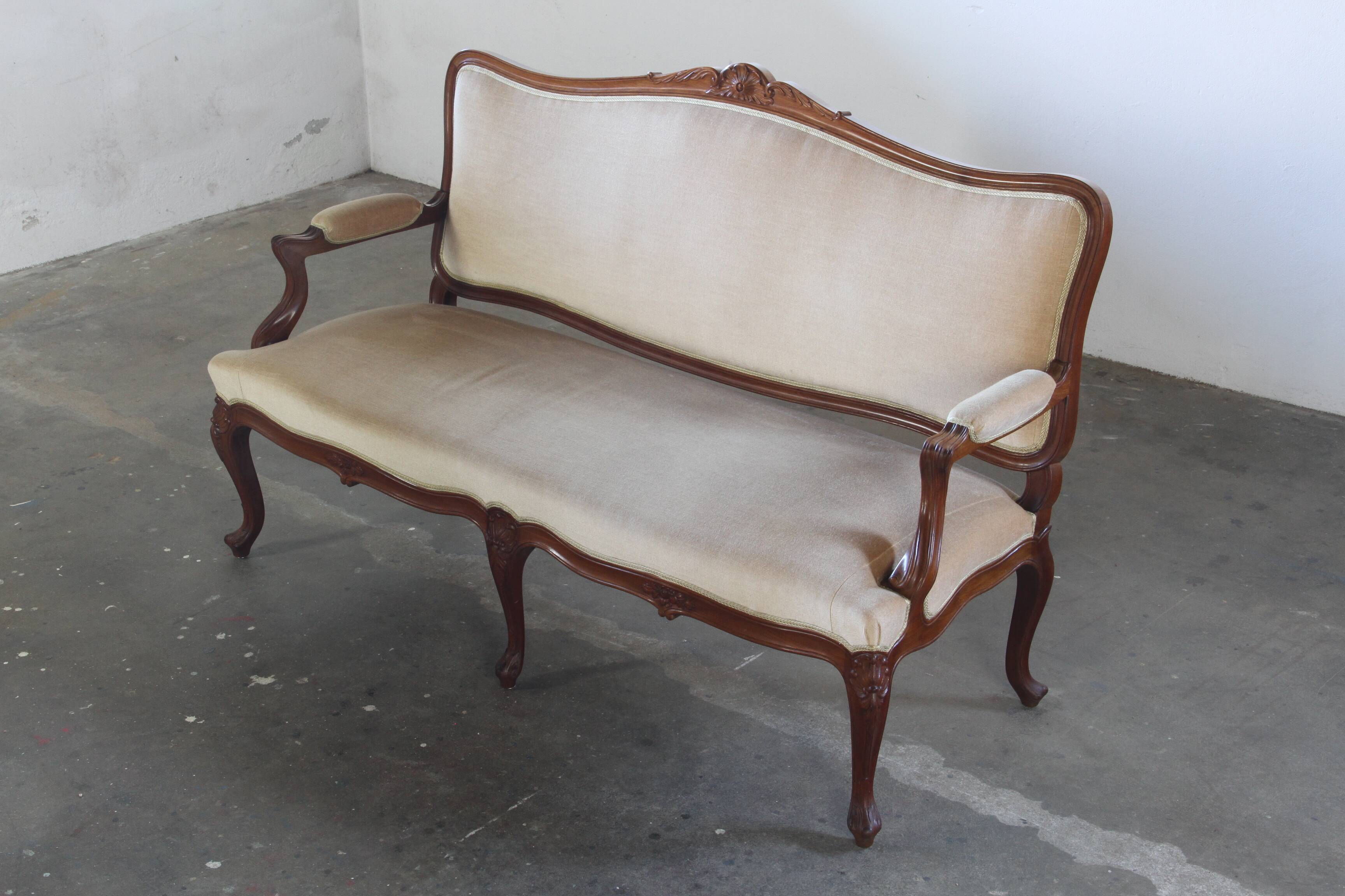 Antique Louis XV style 19th century Sofa, French