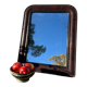 Mirror Louis Philippe period 46x39 XIXth old black brown