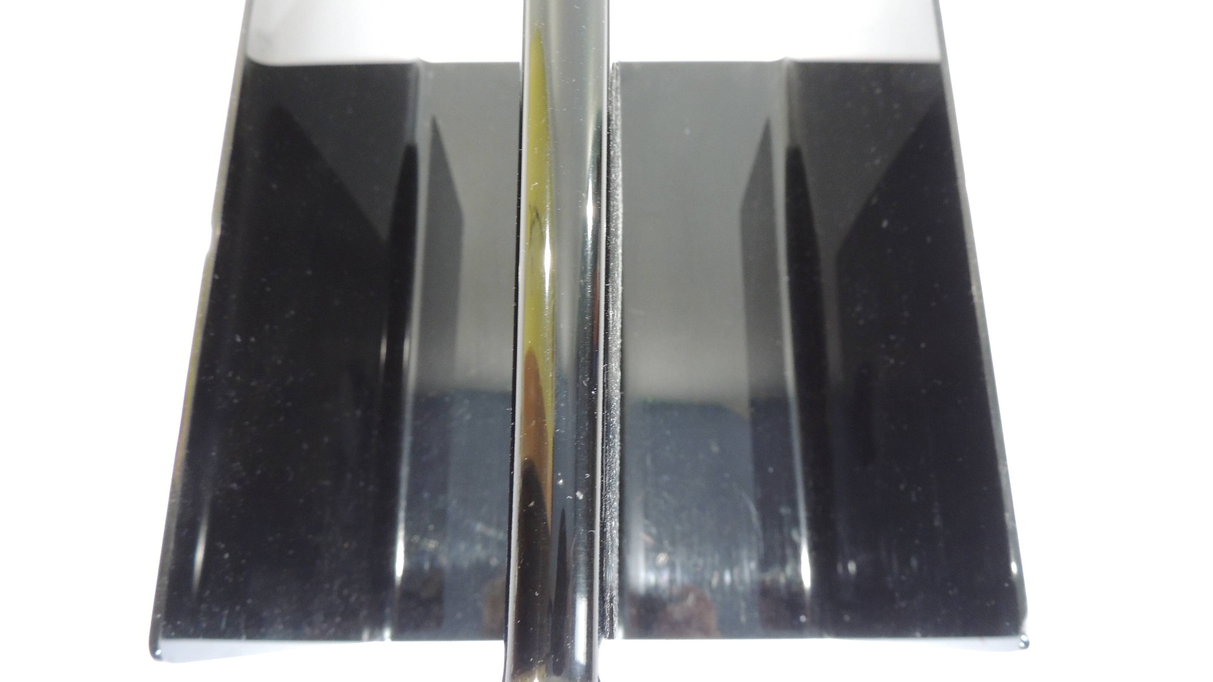 Black plexiglass magazine rack / vintage / 1980s