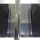 Black plexiglass magazine rack / vintage / 1980s