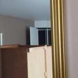 Octagonal beveled mirror - gilded frame 30x 140cm