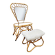 Vintage bamboo rattan vanity dressing table 'Boho'