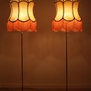 Pair of Bergboms floor lamps, G-024, brass, modern Scandinavian / mid-century style.