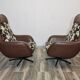 Mid century swivel armchairs
