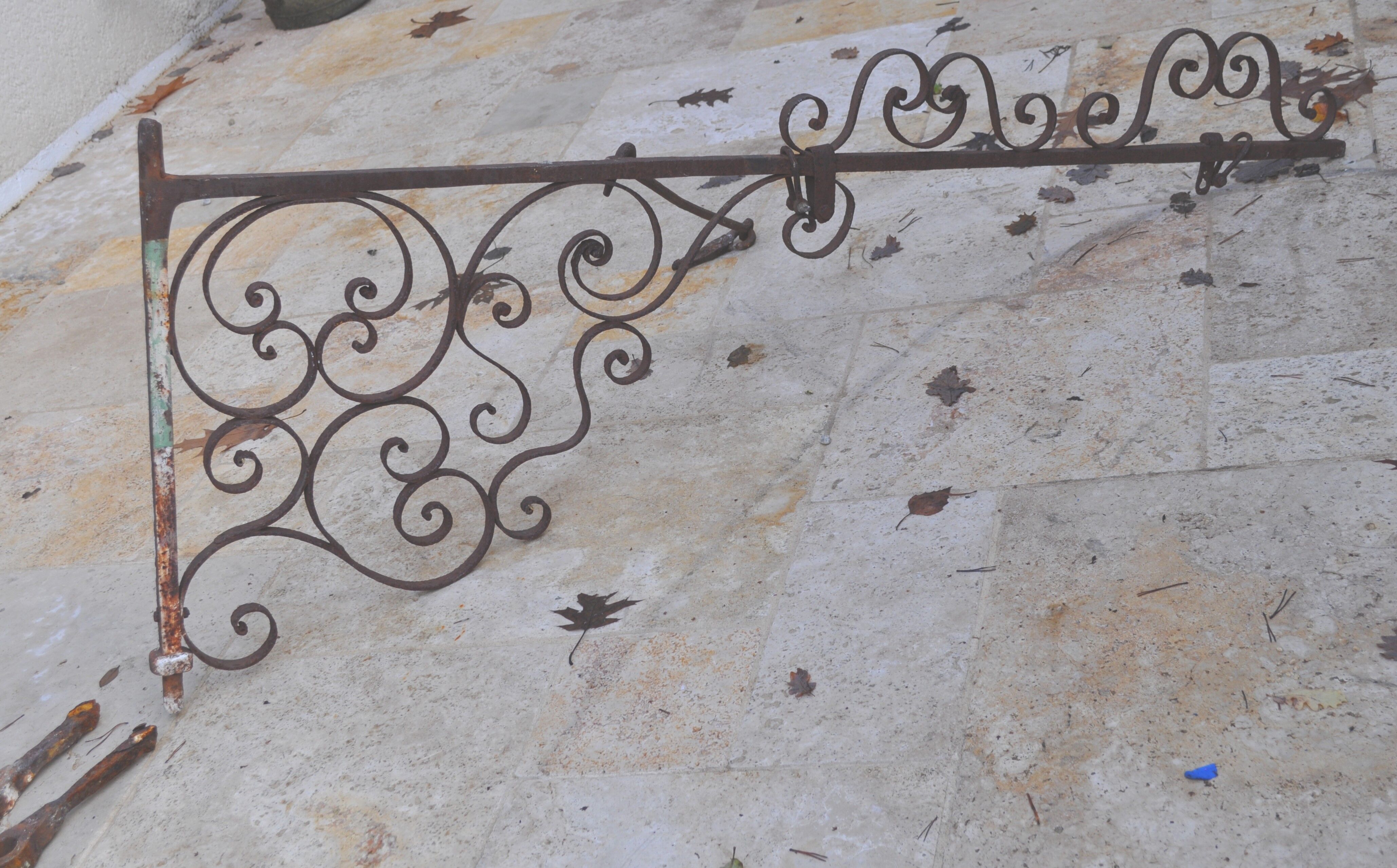Wrought iron sign gallows