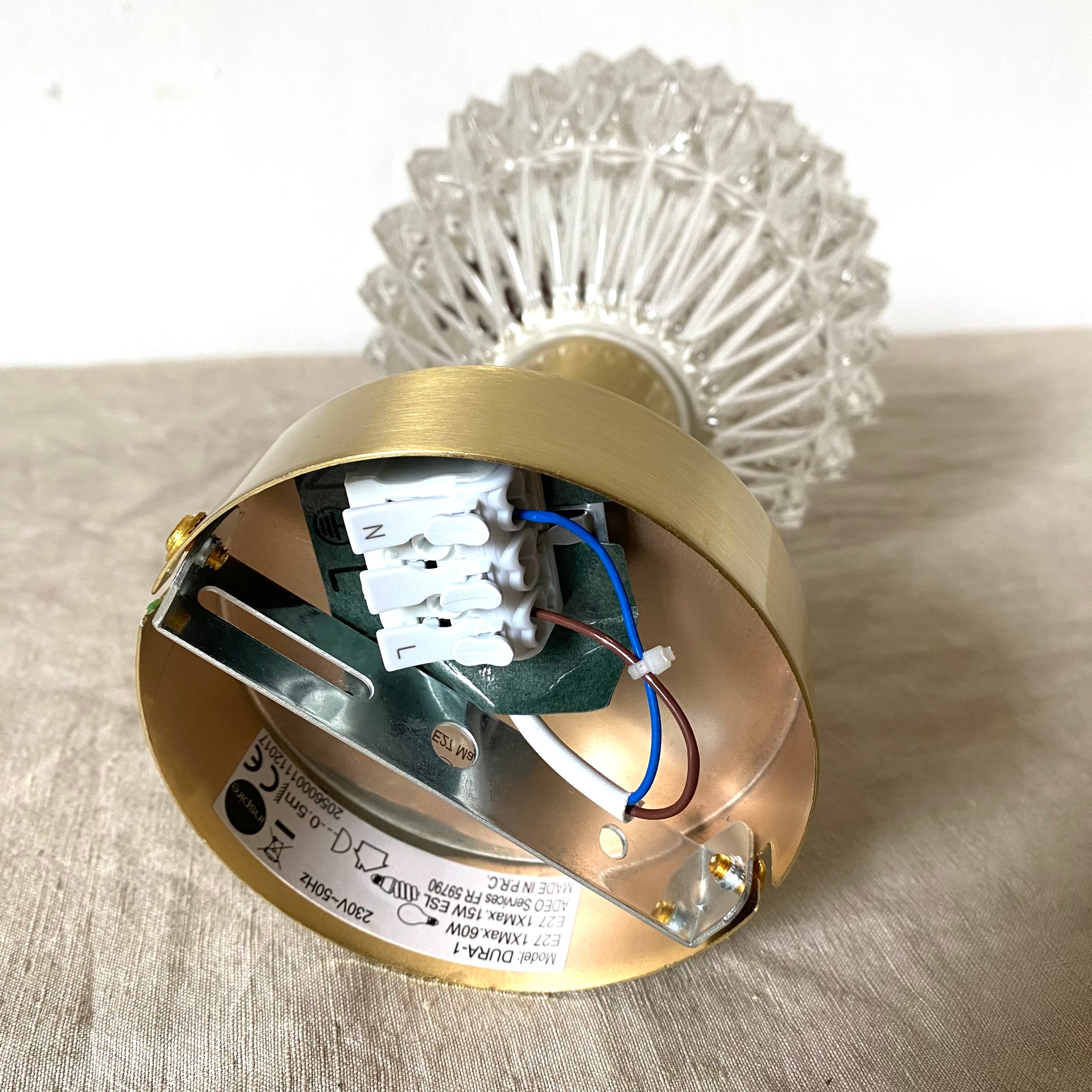 Vintage ceiling lamp glass globe