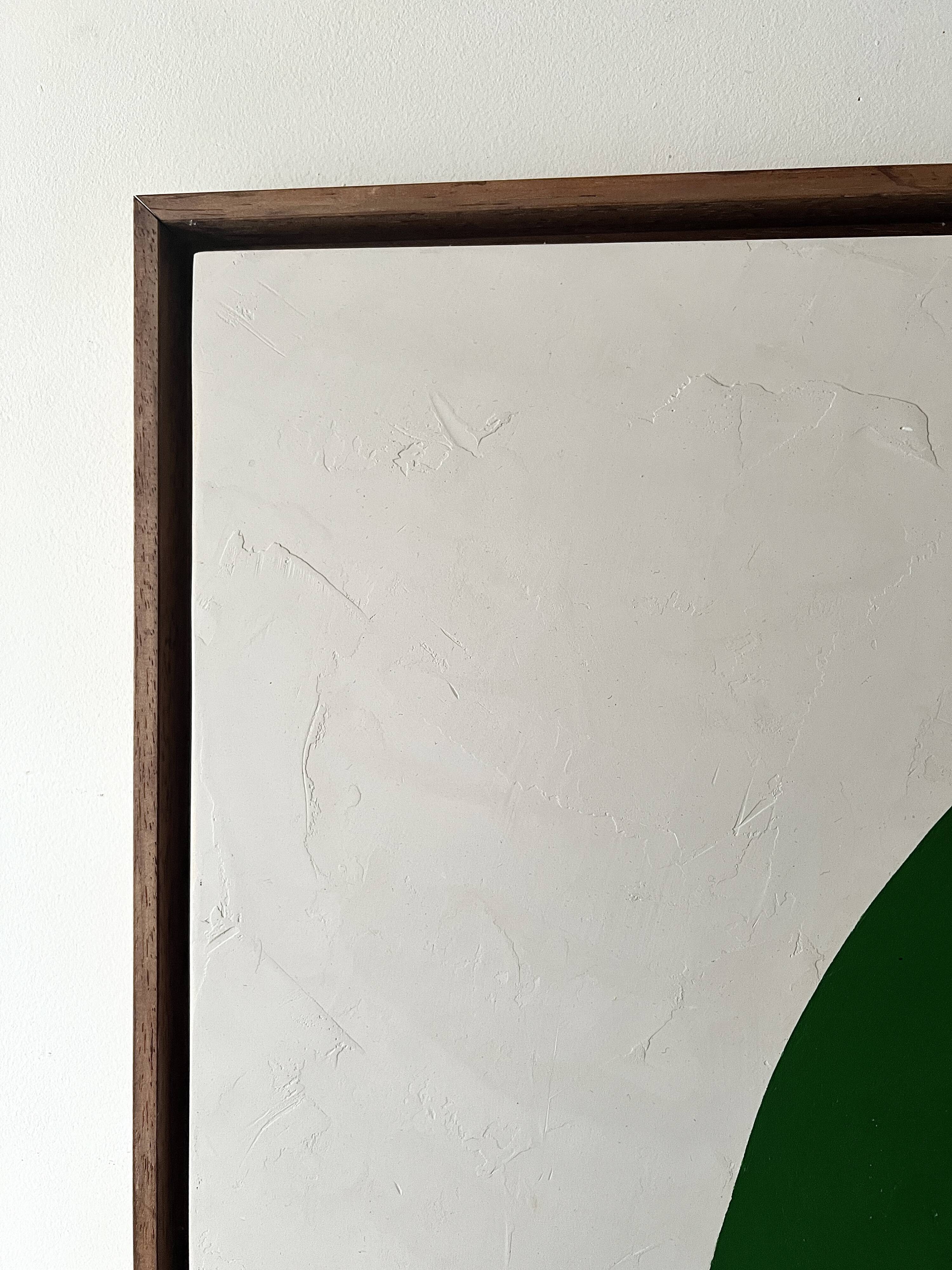Large contemporary painting Green Forms Audrey Noel dated & signed