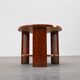 Round Art Deco coffee table in burl veneer, France ca. 1920